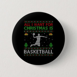 Badge Rond 5 Cm Drôle Tout Ce Que Je Veux Pour Noël C'Est Un Baske