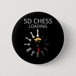 Badge Rond 5 Cm Drôle Trump 5d Échecs Chargement Sarcastique Polit