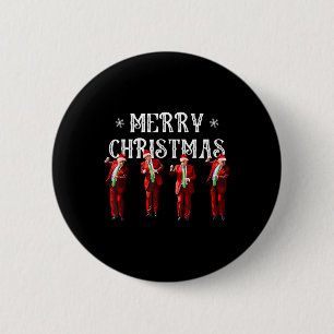 Badge Rond 5 Cm Drôle Trump Danse Santa Claus Noël Noël Noël Noël