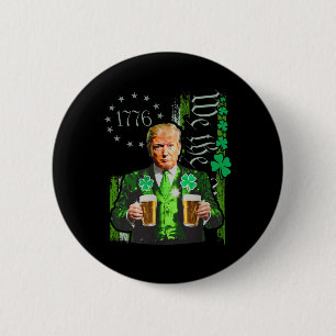 Badge Rond 5 Cm Drôle Trump Faire St Patrick's Day Grande Encore I