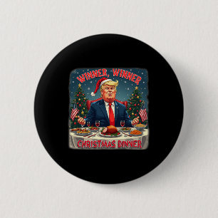 Badge Rond 5 Cm Drôle Trump gagnant de l'Humour à Noël M