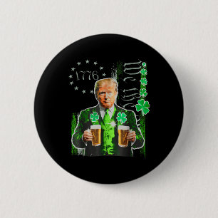 Badge Rond 5 Cm Drôle Trump Jour de la Saint Patrick Nous Le Peupl