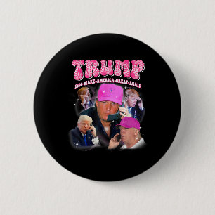 Badge Rond 5 Cm Drôle Trump rose me manque pourtant Trump 2024 pre