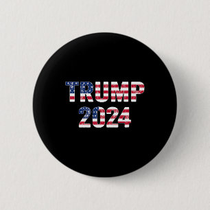 Badge Rond 5 Cm Drôle Vintage Trump 2024 Cadeau électoral Hommes F