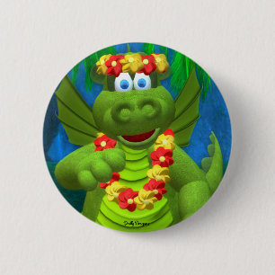 Badge Rond 5 Cm Drôlement amusement de partie de dragons