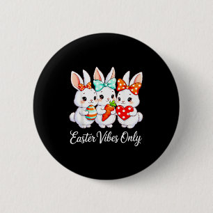 Badge Rond 5 Cm Drôles de lapins de Pâques en équipe famille appar