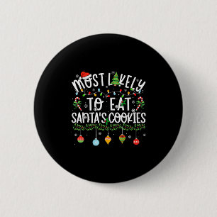 Badge Rond 5 Cm Drôles de Noël assortis Très susceptibles de mange
