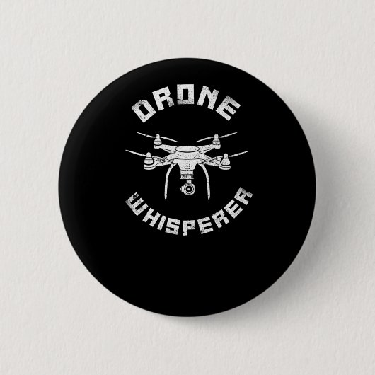 Badge Rond 5 Cm Drone drone Whisperer Pilote (Devant)