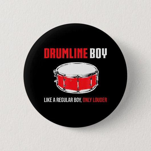 Badge Rond 5 Cm Drum Boy Funny Mignonne Marching Band (Devant)