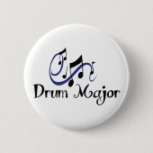 Badge Rond 5 Cm Drum Major (Devant)