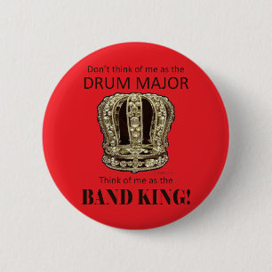 Badge Rond 5 Cm Drum Major King
