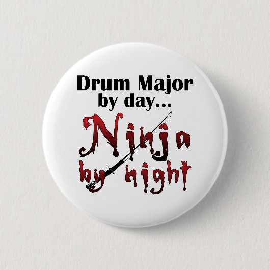 Badge Rond 5 Cm Drum Major Ninja (Devant)