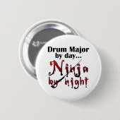Badge Rond 5 Cm Drum Major Ninja (Devant & derrière)