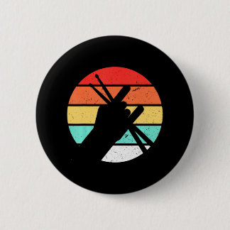 Badge Rond 5 Cm Drummer Homme Percussion Lover Kit tambour