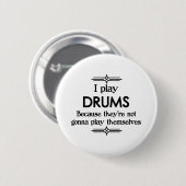 Badge Rond 5 Cm Drums (Devant & derrière)