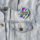 Badge Rond 5 Cm Drums/Space (you may change the words) (En situation)
