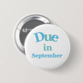Badge Rond 5 Cm Dû de bleu en septembre (Devant & derrière)
