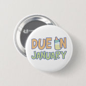 Badge Rond 5 Cm Dû en janvier (Devant & derrière)