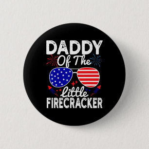 Badge Rond 5 Cm Du petit père de feu d'artifice drôle du 4 juillet
