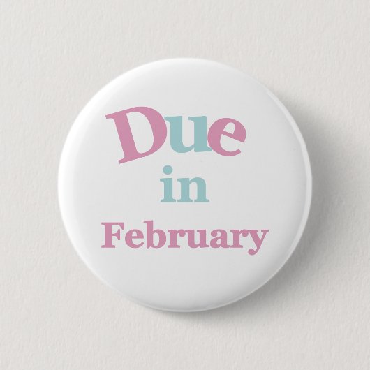 Badge Rond 5 Cm Dû rose en février (Devant)