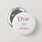 Badge Rond 5 Cm Dû rose en juin (Devant & derrière)