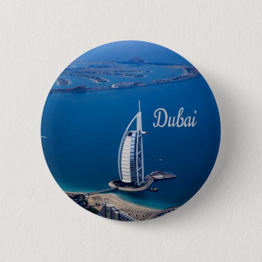 Badge Rond 5 Cm Dubaï Émirats arabes unis Burj Al Arab (Devant)