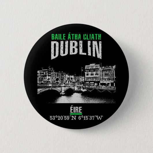 Badge Rond 5 Cm Dublin (Devant)