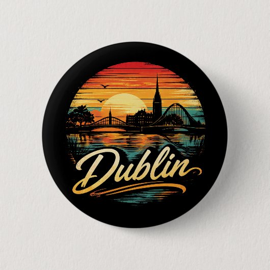 Badge Rond 5 Cm Dublin (Devant)