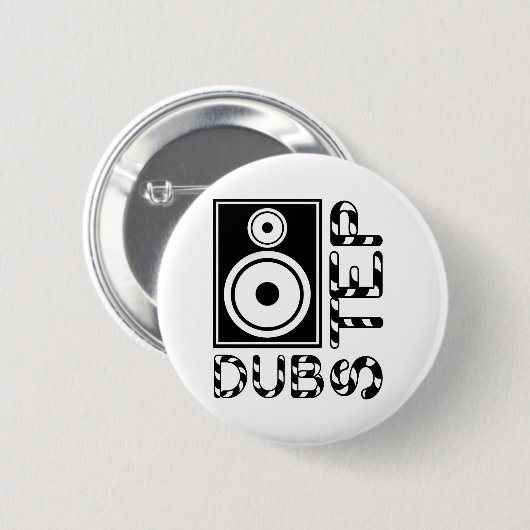 Badge Rond 5 Cm Dubstep Loudspeaker E (Devant & derrière)