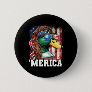 Badge Rond 5 Cm Duc Drapeau Américain USA Patriotique 4 Juillet Me
