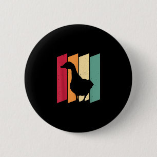 Badge Rond 5 Cm Duck Goose Farmer Cadeau