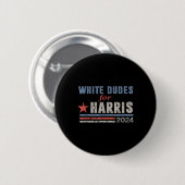 Badge Rond 5 Cm Dudes For Harris Harris Waltz 2024 Election Kamala (Devant & derrière)