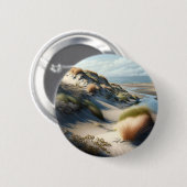 Badge Rond 5 Cm Dunes Dorées (Devant & derrière)