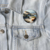 Badge Rond 5 Cm Dunes Dorées (En situation)