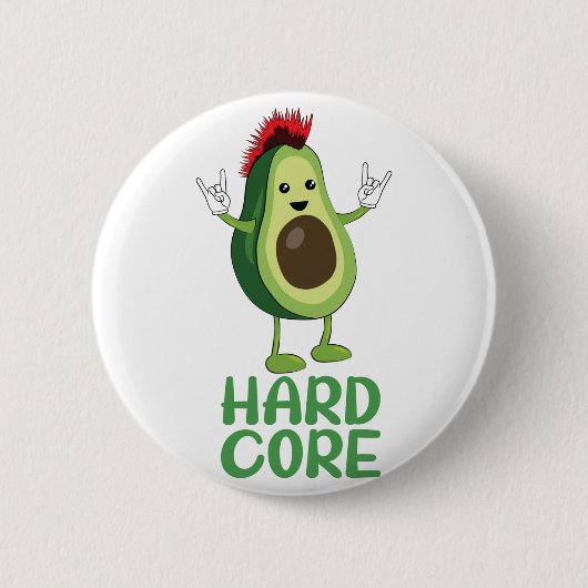 Badge Rond 5 Cm Dur coeur Avocado Funny (Devant)