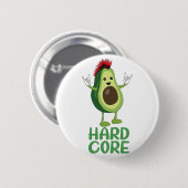 Badge Rond 5 Cm Dur coeur Avocado Funny (Devant & derrière)
