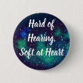 Badge Rond 5 Cm Dur d'entendre l'identité personnalisable de (Devant)