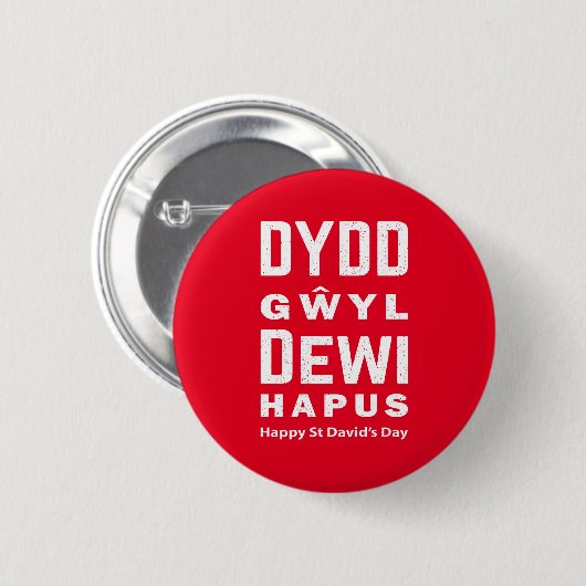 Badge Rond 5 Cm Dydd Giles Dewi Hapus Joyeux St Davids Jour 4 (Devant & derrière)