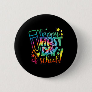 Badge Rond 5 Cm Dye Joyeux Premier Jour D'École Retour À L'École E