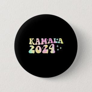 Badge Rond 5 Cm Dye Super Wavy Kamala Harris Harris Remplace Biden