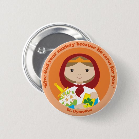 Badge Rond 5 Cm Dymphna (Devant & derrière)