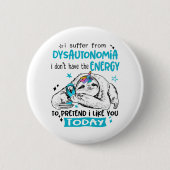 Badge Rond 5 Cm Dysautonomia Sensibilisation Mois Ribbon Cadeaux (Devant)