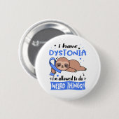 Badge Rond 5 Cm Dystonia Sensibilisation Mois Ribbon Cadeaux (Devant & derrière)