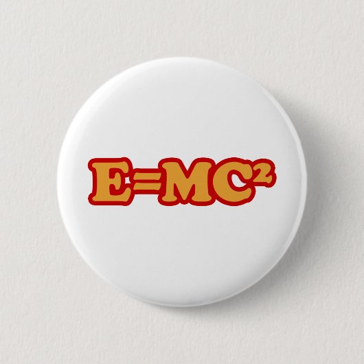 BADGE ROND 5 CM E=MC2 (Devant)