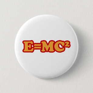 BADGE ROND 5 CM E=MC2