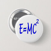 Badge Rond 5 Cm E = MC 2 (bleu) (Devant & derrière)