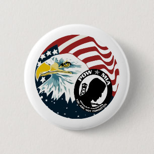 Badge Rond 5 Cm Eagle américain POW-MIA
