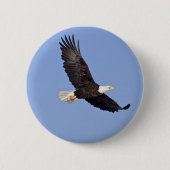 Badge Rond 5 Cm Eagle chauve américain (Devant)