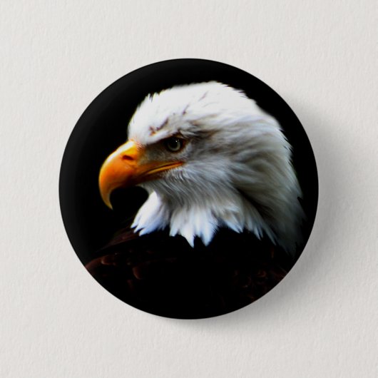 BADGE ROND 5 CM EAGLE CHAUVE AMÉRICAIN (Devant)
