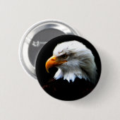 BADGE ROND 5 CM EAGLE CHAUVE AMÉRICAIN (Devant & derrière)